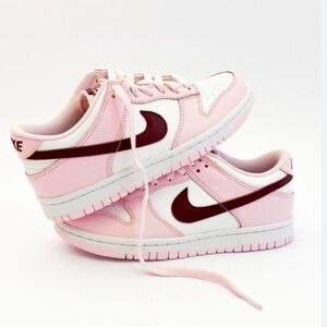 Nike Dunk Low Pink White Burgundy